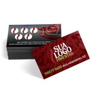 CARTÕES FIDELIDADE COUCHÊ 250G SEM VERNIZ - 4X4 - 250unid - FIDEL3